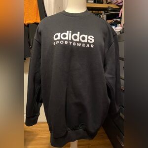 NWT, Adidas Women All Season Graphic Sweater Size XS Multi Sport Black Oversized